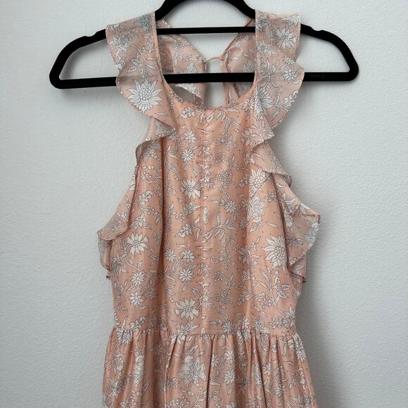 Ulla Johnson Open Back Floral Midi Dress Wilda Pink - Picture 4 of 11